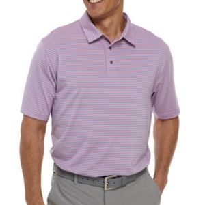 Mens Polo Ralph Lauren Pink Striped Polo Medium